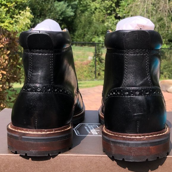 Florsheim Fenway Black Leather Brogue Cap Toe Boot - Picture 11 of 12